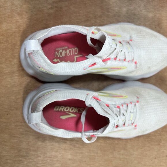 Brooks Glycerin 20 StealthFit Women Size 8 Pink White Running Shoes - Picture 8 of 9